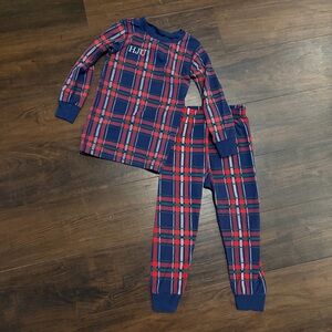 Hanna Andersson Blue Plaid Pajama Set Size 3T
